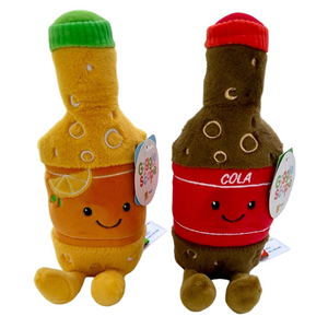 Gigglescape Orange Soda Cola Bottles Plushes Anamorphic Kawaii Stuffed NEW